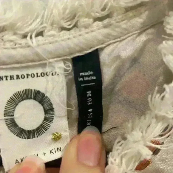 ANTHROPOLOGIE | Reagan Embroidered Shift Dress Akemi + Kin | Sz 4 - Picture 6 of 6